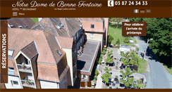 Desktop Screenshot of hotel-restaurant-ndbonnefontaine.com
