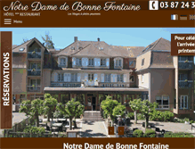 Tablet Screenshot of hotel-restaurant-ndbonnefontaine.com